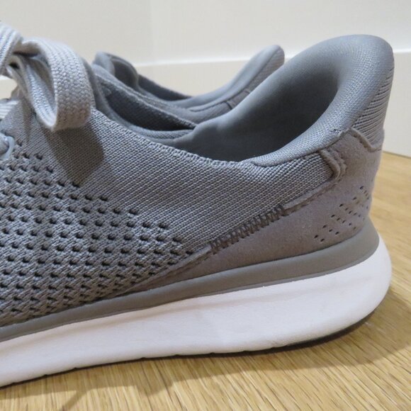 KIZIK Lima Hands Free Lace Up Shoes Sneakers in Gray Knit Comfy Travel Casual - Picture 4 of 14